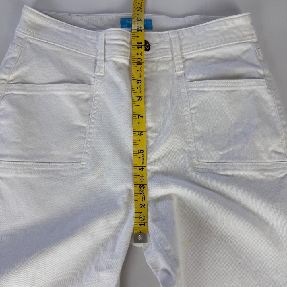 Draper James RSVP Womens White Wide Leg High Rise Patch Pocket Pants Size 10 - Picture 6 of 10